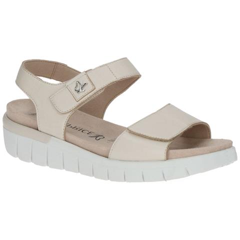 Cream Perlato Casual Open Sandals Sandali Pelle Scarpe Donna Beige Eu 37, 9-28701-42-140 - Foto 1