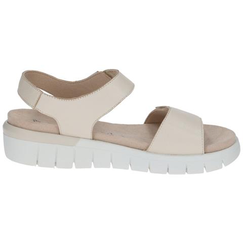 Cream Perlato Casual Open Sandals Sandali Pelle Scarpe Donna Beige Eu 37, 9-28701-42-140 - Foto 3