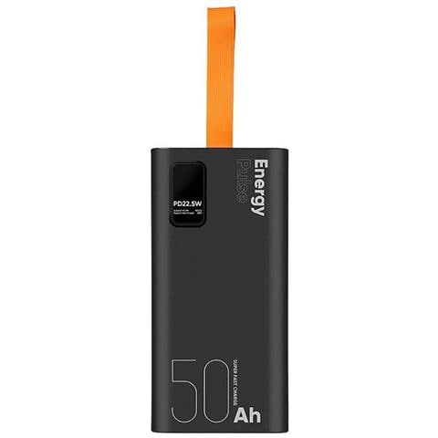 Powerbank 50000mah Energypulse Usb-a/usb-c Pd 22,5w Con Display Digitale, Nero - Foto 2