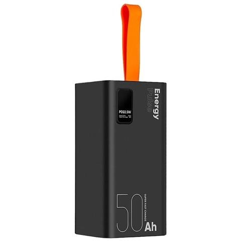 Powerbank 50000mah Energypulse Usb-a/usb-c Pd 22,5w Con Display Digitale, Nero - Foto 3