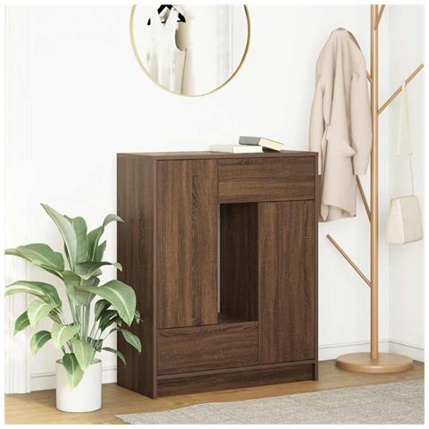 Credenza con Cassetti e Ante Rovere Marrone 73x31x90 cm - Foto 1