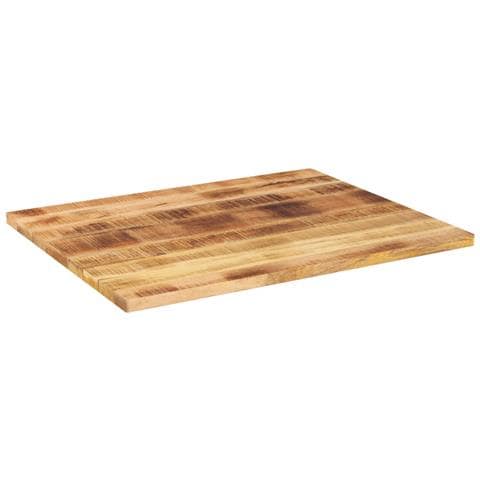 Piano Per Tavolo 110x80x2,5 Cm Rettangolare Legno Mango Grezzo - Foto 2