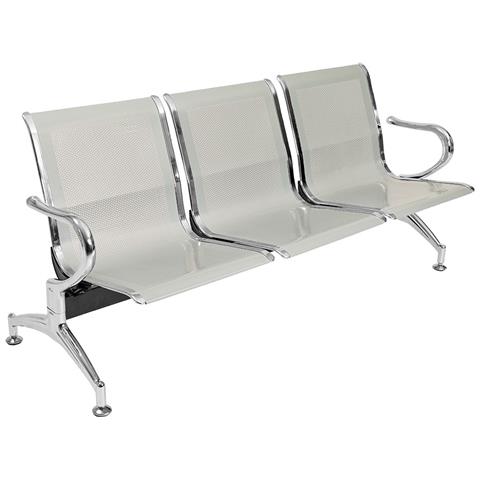 Panca In Acciao Per Sala Attesa Ufficio Studio A 3 Posti - Foto 1