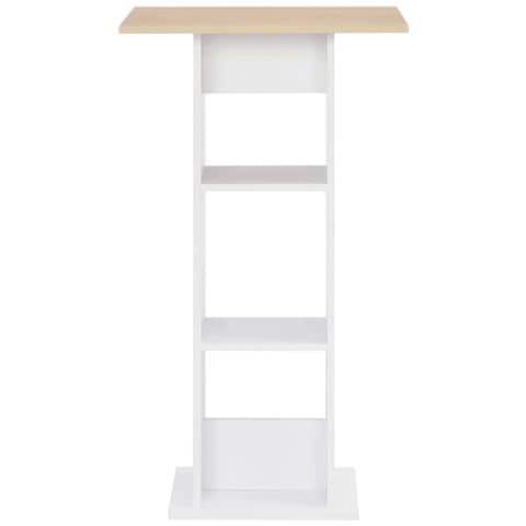 Tavolo Da Bar Bianco E Rovere Sonoma 60x60x110 Cm - Foto 1