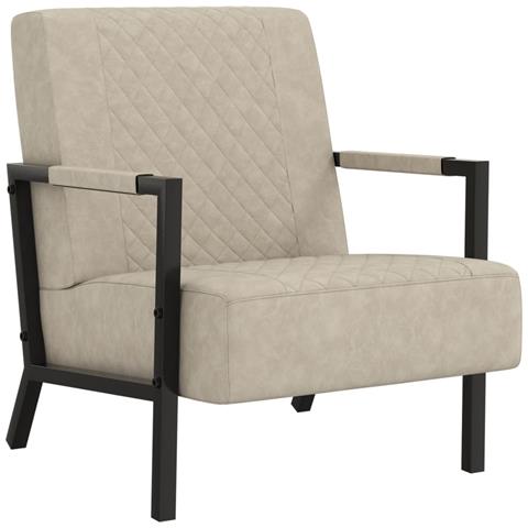 Poltrona Grigio Chiaro In Similpelle - Foto 2