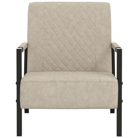 Poltrona Grigio Chiaro In Similpelle - Foto 1