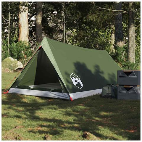 Tenda da Campeggio per 2 Persone Verde Oliva Impermeabile - Foto 1