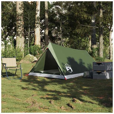 Tenda da Campeggio per 2 Persone Verde Oliva Impermeabile - Foto 2