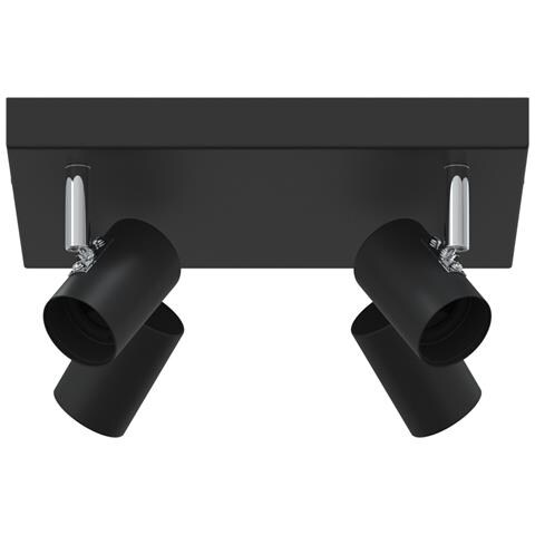 Faretto da soffitto 4 vie regolabili nero E27 - Foto 1