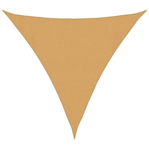 Vela Parasole 160 g/m² Triangolare Sabbia 3x3x3 m in HDPE - Foto 1