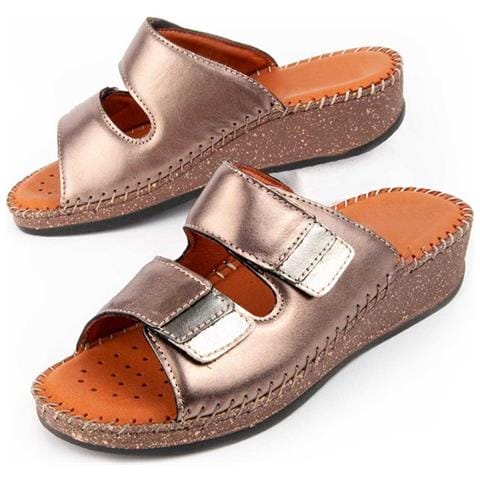 Purapiel Sandalo Con Zeppa Leida2 Grigio . - Foto 1