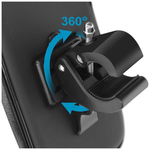 Supporto Bici Per Smartphone Rotante Impermeabile Con Fissaggio Al Manubrio, Nero - Foto 10
