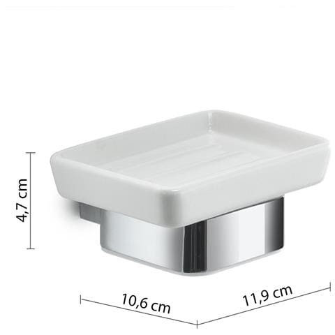 Portasapone Da Muro In Acciaio Inox, Alluminio E Cromall Sg11 Serie Spluga Cromato - Foto 2