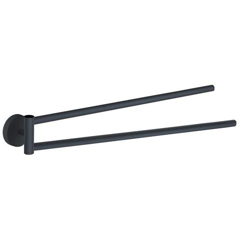 Portasalviette A Snodo Da Muro In Acciaio Inox E Cromall 2323 Serie Eros Nero Matt - Foto 1