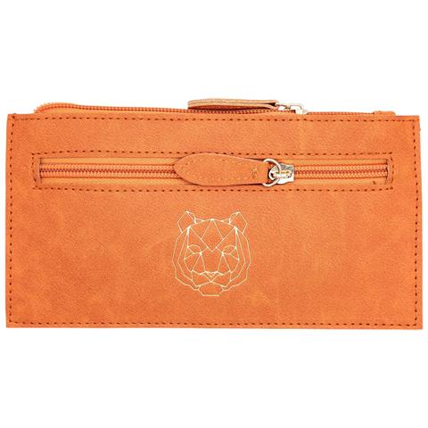 Astuccio In Ecopelle Con Doppia Zip Elegante Marrone - Foto 1