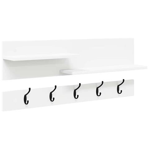 Appendiabiti a muro Bianco 90 x 15 x 36 cm Legno multistrato - Foto 1
