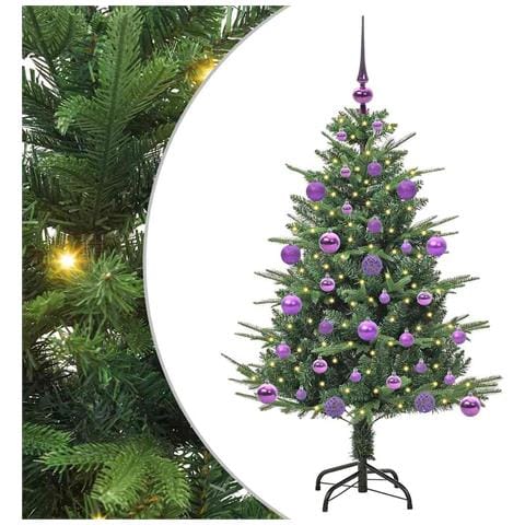 Albero di Natale artificiale preilluminato con set di palline - Foto 1