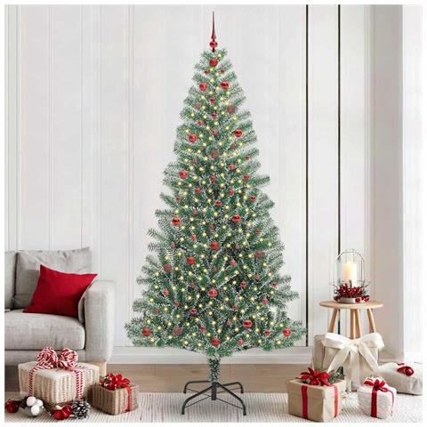 Albero di Natale Artificiale Imbiancato con Luci LED 240 cm - Foto 2