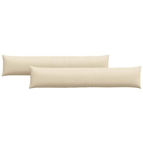 Cuscini da Divano 2 pcs Crema 200 x 40 cm Tessuto - Foto 1