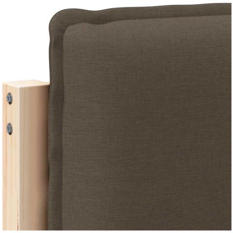 Testiera imbottita Grigio Naturale e Chiaro 75 cm Pino massello - Foto 9