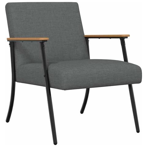 poltrona Grigio scuro 59 x 75 x 78 cm Tessuto - Foto 1