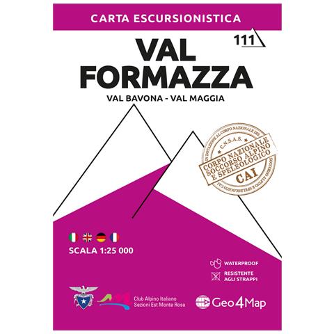 Val Formazza. Val Bavona, Val Maggia 1:25.000. Ediz. multilingue - Foto 1