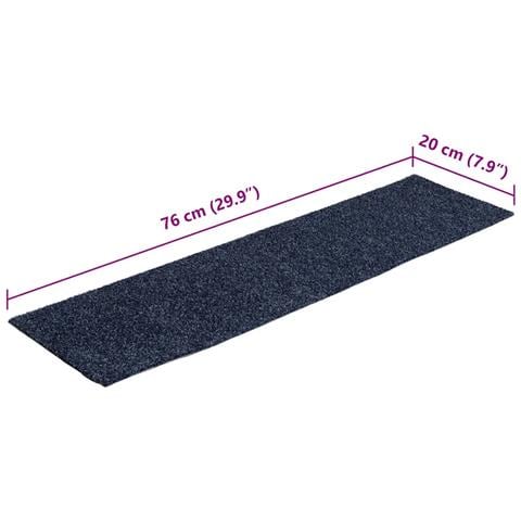 Tappetini per scale autoadesivi 30 pz 76x20 cm Grigio Blu Rettangolari - Foto 8
