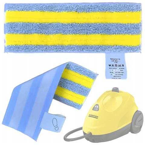 Panno In Microfibra Di Ricambio Compatibile Con Pulitori A Vapore Kärcher Sc1-sc5 Easyfix - Alta Assorbenza, Lavabile, Fissaggio A Strappo - Foto 1
