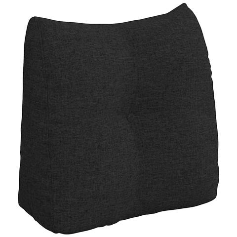 Cuscino per Schiena Nero 45 x 24 x 50 cm Tessuto - Foto 1