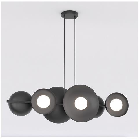 Lampada A Sospensione Volum In Acciaio Nero Opaco - Foto 1