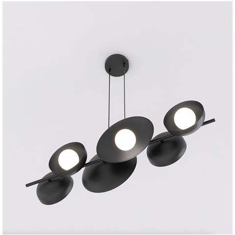 Lampada A Sospensione Volum In Acciaio Nero Opaco - Foto 2
