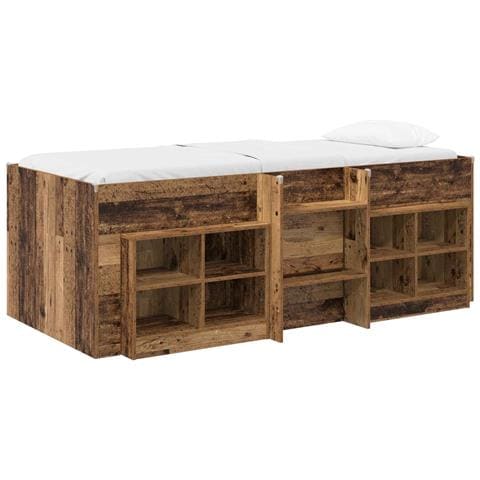 Struttura Letto Loft con Mobile 3 pz Legno antico - Foto 1