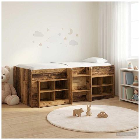 Struttura Letto Loft con Mobile 3 pz Legno antico - Foto 2