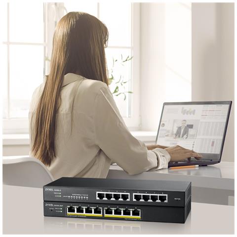 GS1915-8EP Gestito L2 Gigabit Ethernet (10/100/1000) Supporto Power over Ethernet (PoE) Nero - Foto 2