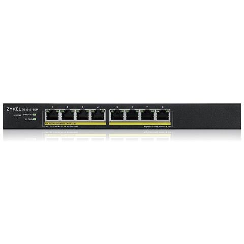 GS1915-8EP Gestito L2 Gigabit Ethernet (10/100/1000) Supporto Power over Ethernet (PoE) Nero - Foto 1