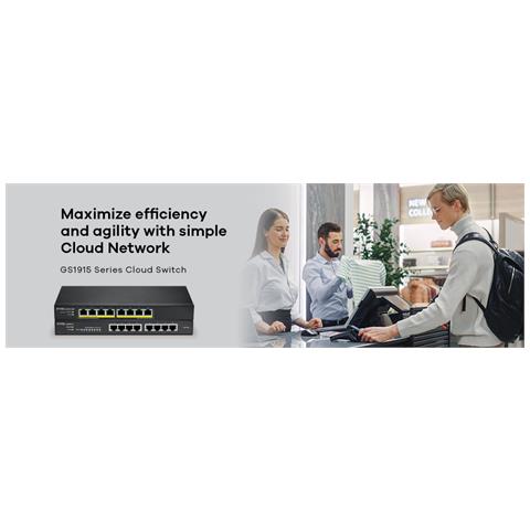 GS1915-8EP Gestito L2 Gigabit Ethernet (10/100/1000) Supporto Power over Ethernet (PoE) Nero - Foto 8