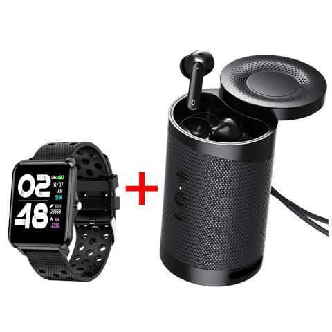Smartwatch Kix-m Con Altoparlante Bt Duo /cuffie Tws Tutti Nero - Foto 1