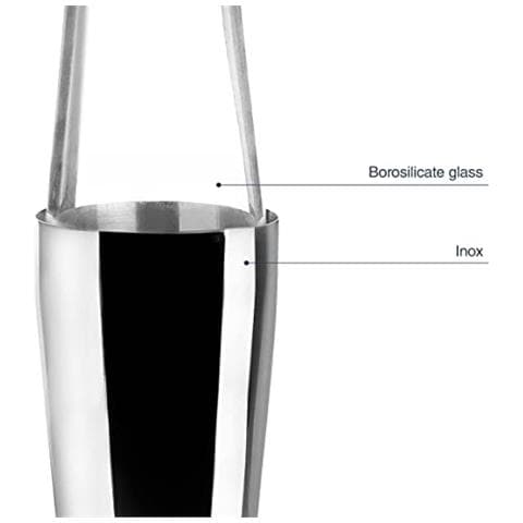 62285 - Shaker per cocktail Boston in acciaio inox, shaker professionale con 2 bicchieri - Foto 3