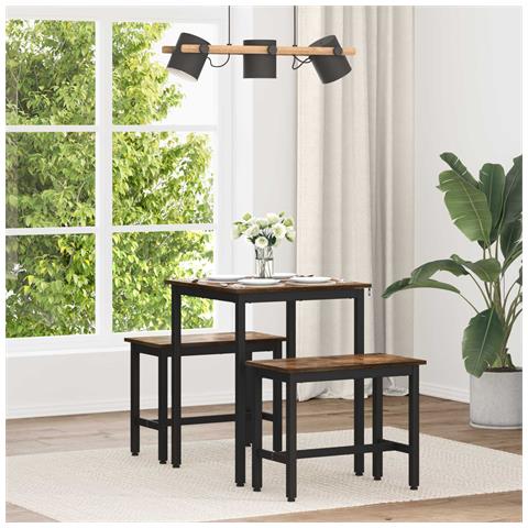 Tavoli da pranzo 60 x 60 x 75 cm Legno ingegnerizzato Quadrato - Foto 2