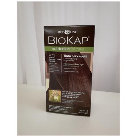 Biokap Nutricolor Delicato 5,0 New Castano Chiaro Naturale Tinta 140 ml - Foto 1