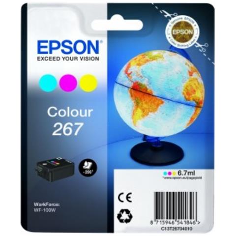 C13T26614020 Cartuccia Ink Originale Gialla Ciano Magenta WorkForce WF-100W Capacità 200 Pagine - Foto 1