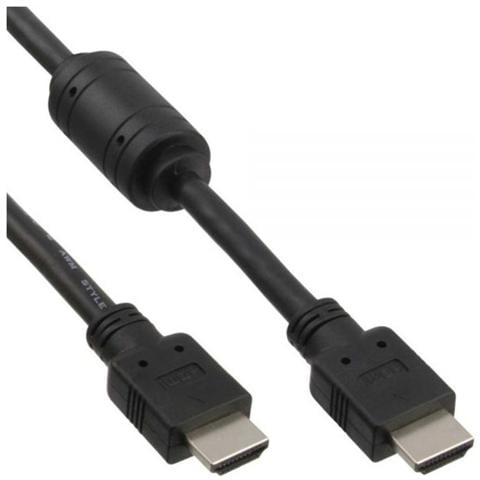 cavo hdmi high speed, fullhd 1080p, uhd 2.160p, type-a maschio / type-a maschio, ferrite anti-disturbo, nero, 1m - Foto 1