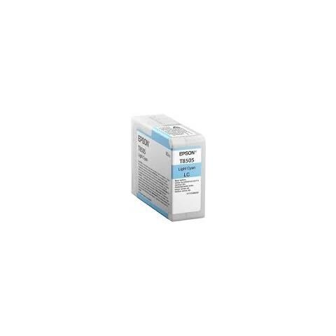 Cartuccia T8505lc Light Ciano Compatibile Per Epson Sc-p800des, p800se, p800sp Capacita' 80ml Ink Pigmentato -con Chip- - Foto 1