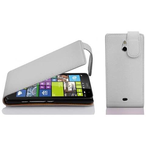 Custodia Compatibile Con Nokia Lumia 1320 In Magnesio Bianco - Coperchio Protettivo In Design Flip Realizzato In Similpelle Testurizzata - Foto 4