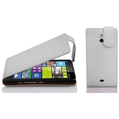 Custodia Compatibile Con Nokia Lumia 1320 In Magnesio Bianco - Coperchio Protettivo In Design Flip Realizzato In Similpelle Testurizzata - Foto 1