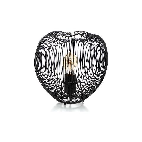 Lampada Da Tavolo Stile Moderno In Nero H 25 - Foto 2