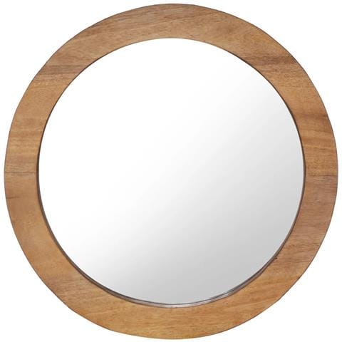 Specchio Da Parete 60 Cm In Legno Di Teak Rotondo - Foto 1