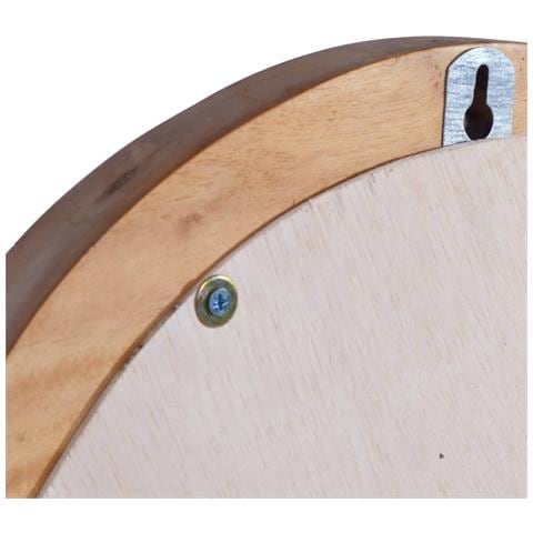Specchio Da Parete 60 Cm In Legno Di Teak Rotondo - Foto 6