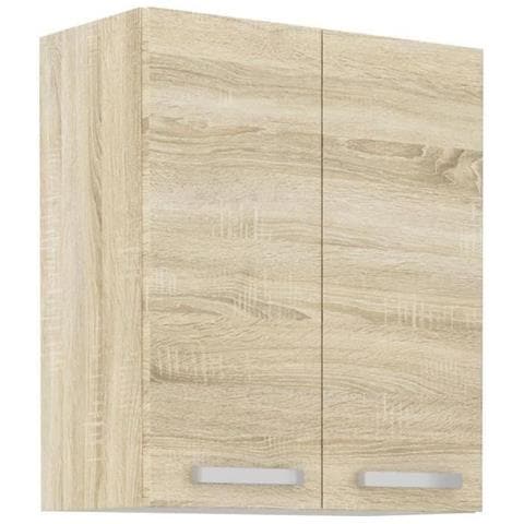 Mobile Alto Con 2 Ante Battenti - Decoro Rovere Sonoma - L 60 Cm X P 31,6 X H 72 Cm - Lassen - Foto 2