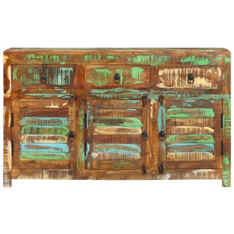 Credenza 110x30x65 in Legno Massello di Recupero - Foto 2